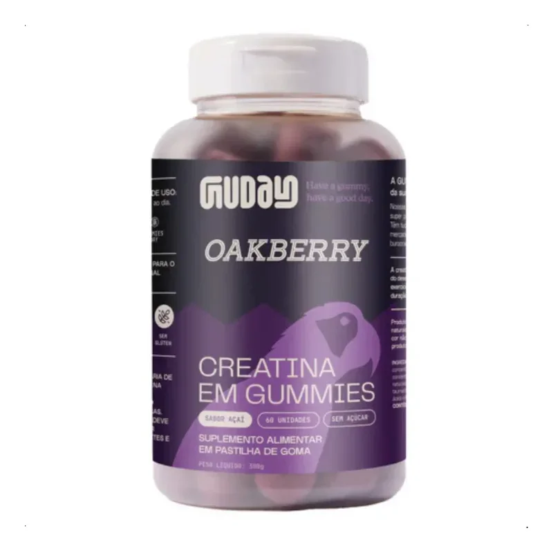 Guday Creatina Gummies Açaí Oakberry 300g 60 Unidades