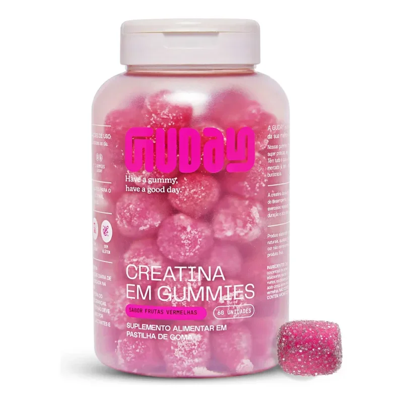Guday Creatina Monohidratada Gummies Frutas Vermelhas 60un