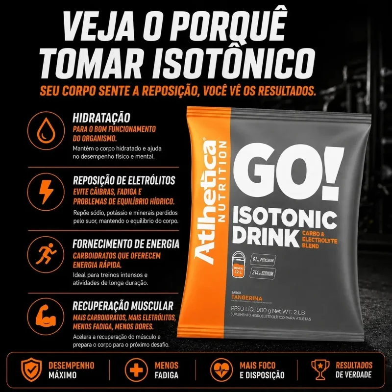 Isotonico Em Po Atlhetica Nutrition Drink 900g Tangerina