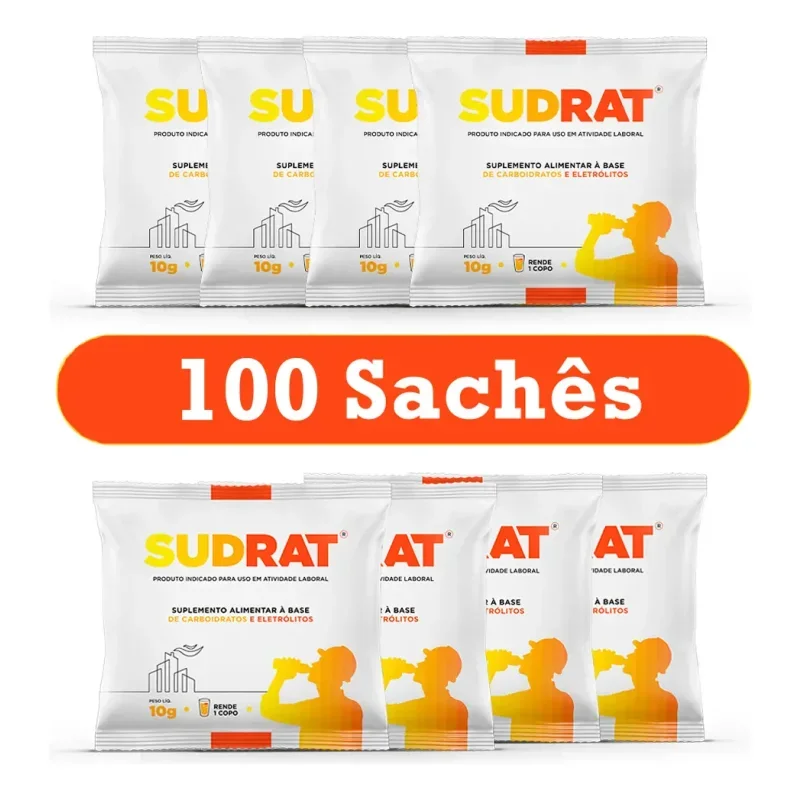 Isotônico em Pó Sudrat Tangerina 100 Sachês de 10g
