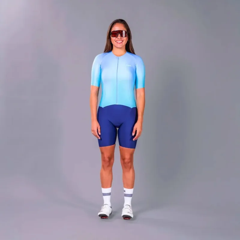 Macaquinho Triathlon 140 Woom Feminino Azul
