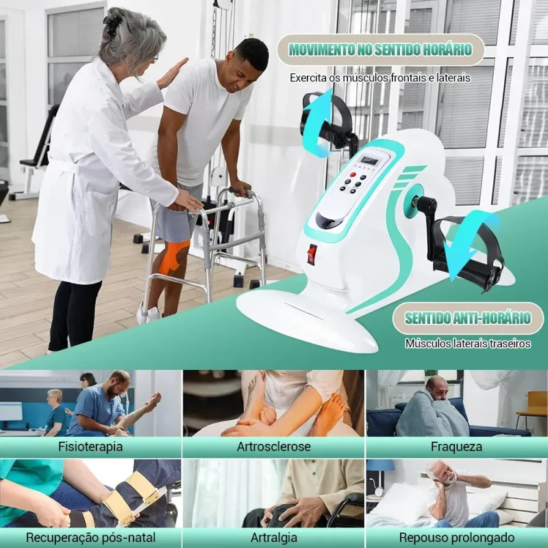 Mini Bicicleta Eletrica Fisioterapia Ergometrica 110v