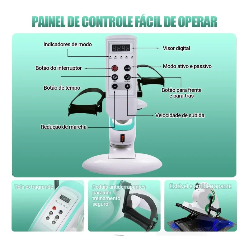 Mini Bicicleta Eletrica Fisioterapia Ergometrica 110v