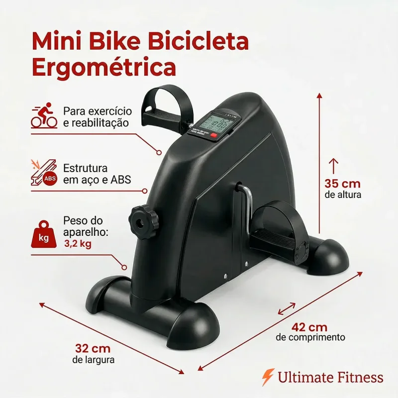 Mini Bike Bicicleta Ergometrica Ultimate Fitness