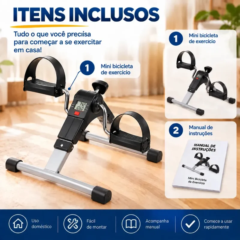 Mini Bike Ergometrica Dobravel Fittop Com Display Digital