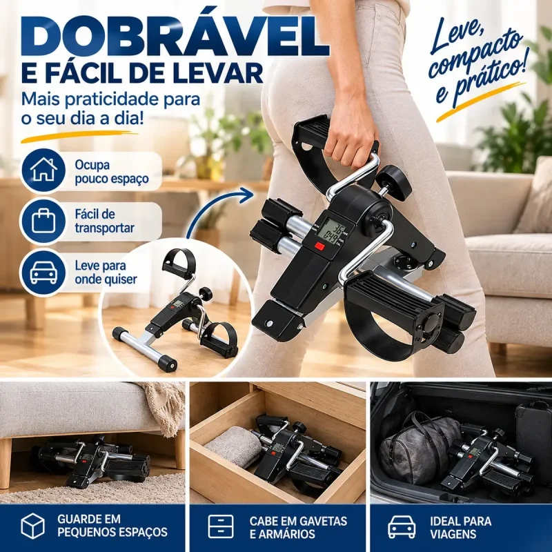 Mini Bike Ergometrica Dobravel Fittop Com Display Digital