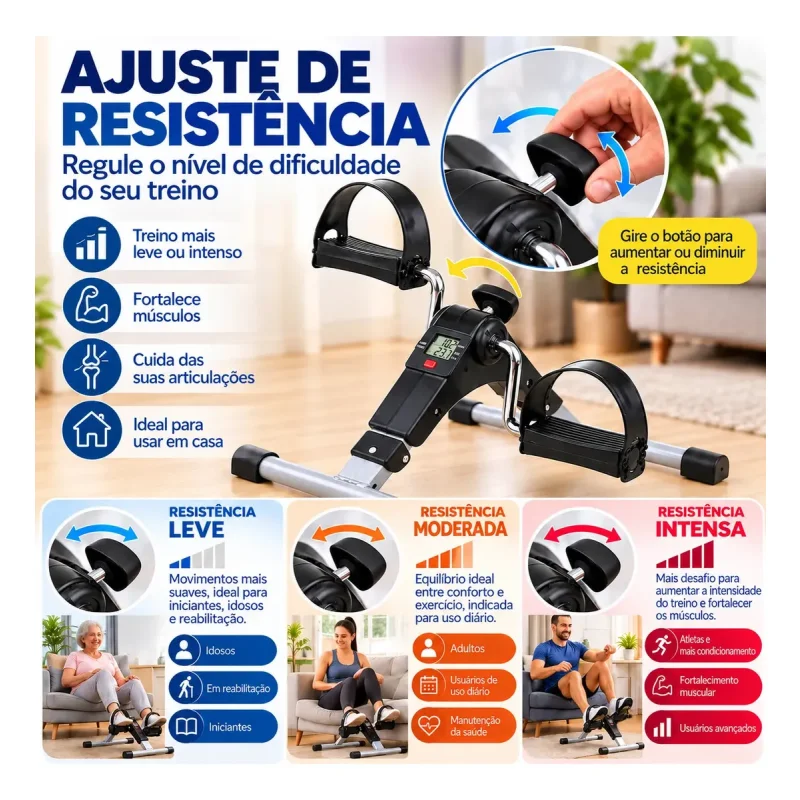Mini Bike Ergometrica Dobravel Fittop Com Display Digital