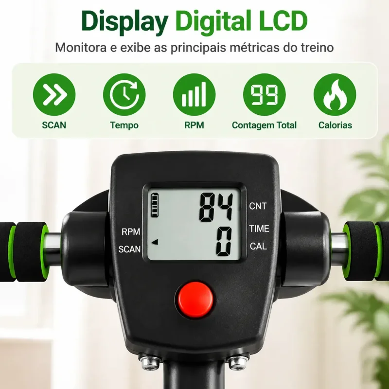 Mini Bike Fisioterapia Com Monitor Lcd E Apoio Lumicasa