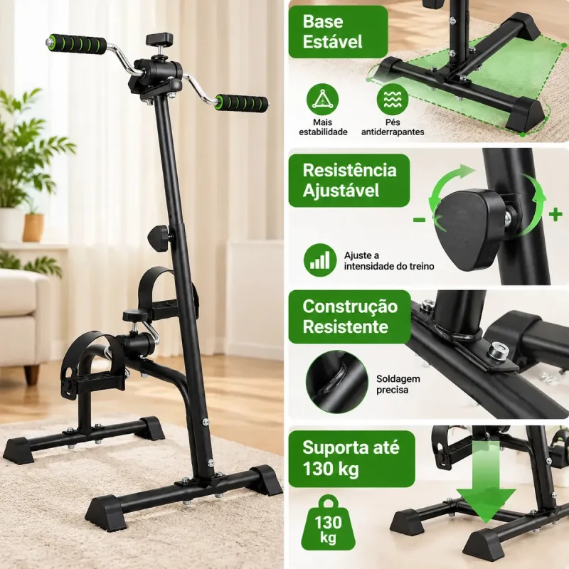 Mini Bike Fisioterapia Com Monitor Lcd E Apoio Lumicasa