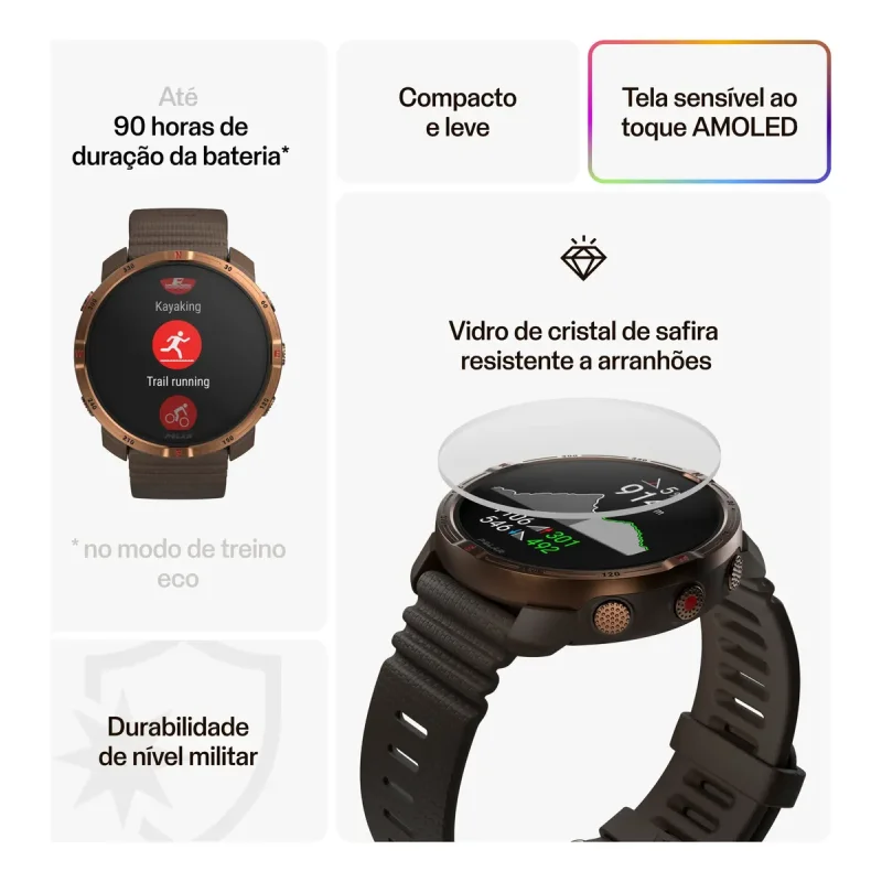 Polar Grit X2 Brown Copper Relogio Gps Outdoor