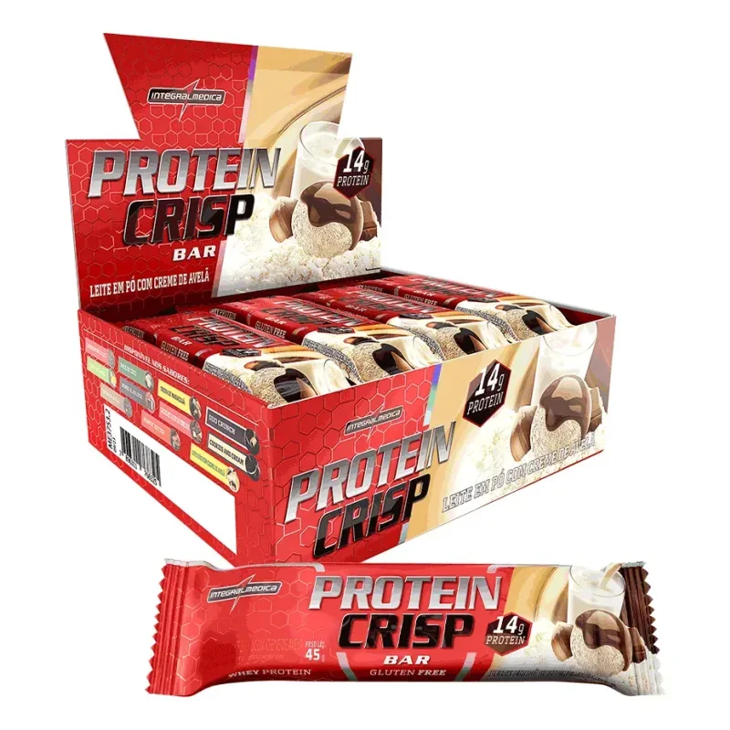 Protein Crisp Bar Integralmédica Ninho com Avelã 12un