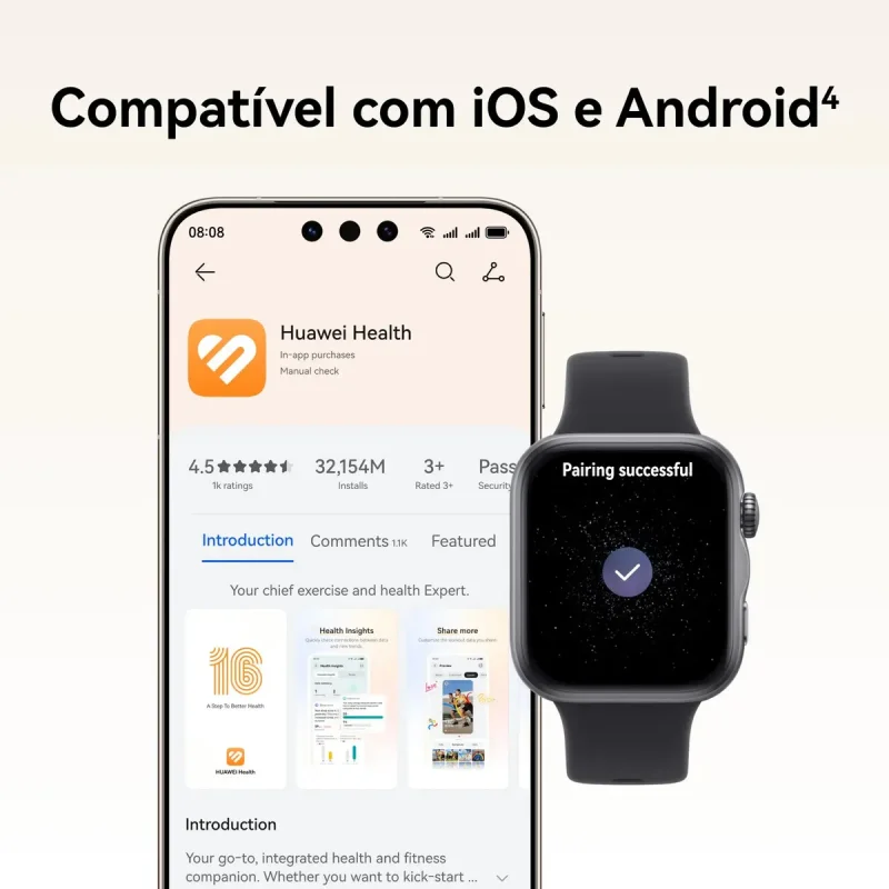 Smartwatch Huawei Watch Fit 5 Amoled Gps Roxo
