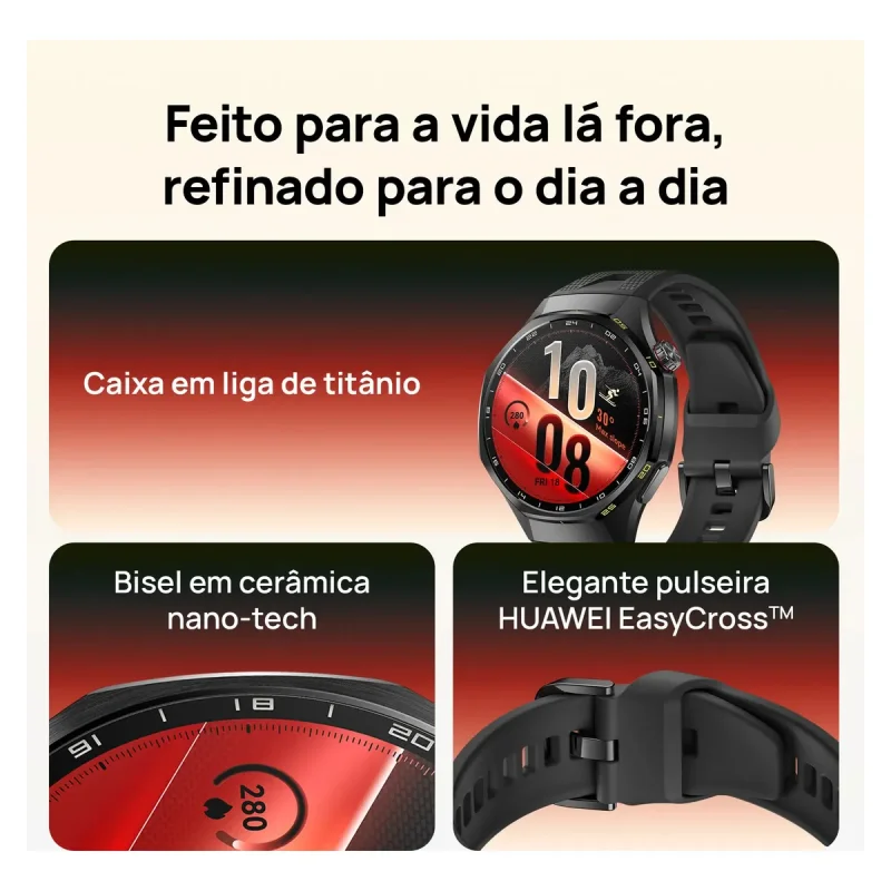 Smartwatch Huawei Watch Gt 7 Pro 46mm Titanio E Ecg Preto
