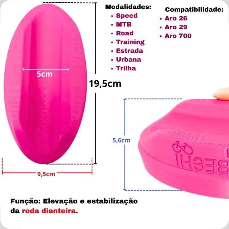 Suporte Roda Dianteira Para Rolo De Treino Bike Mtb E Speed