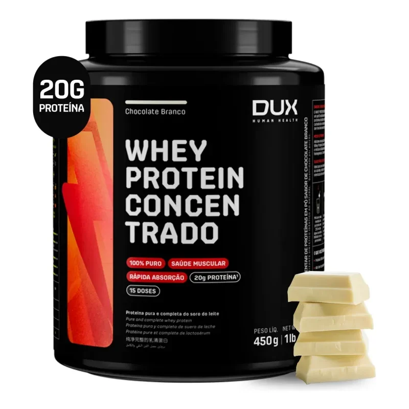 Whey Protein Concentrado Dux 450g Chocolate Branco