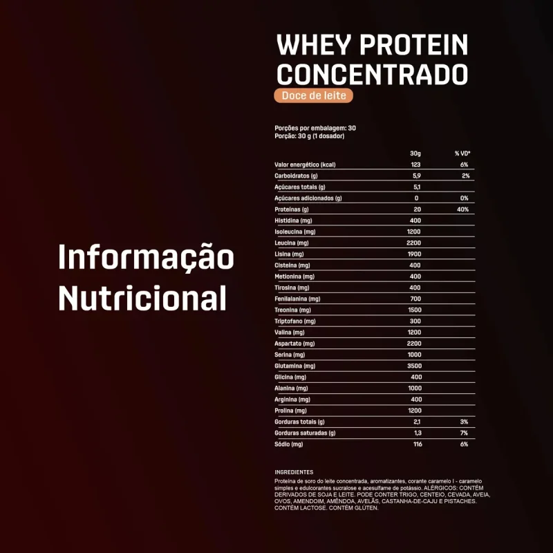 Whey Protein Concentrado Dux Doce De Leite 900g