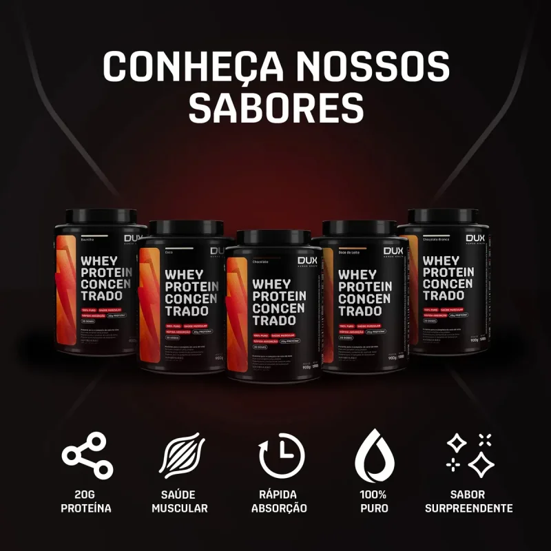 Whey Protein Concentrado Dux Nutrition 900g Chocolate