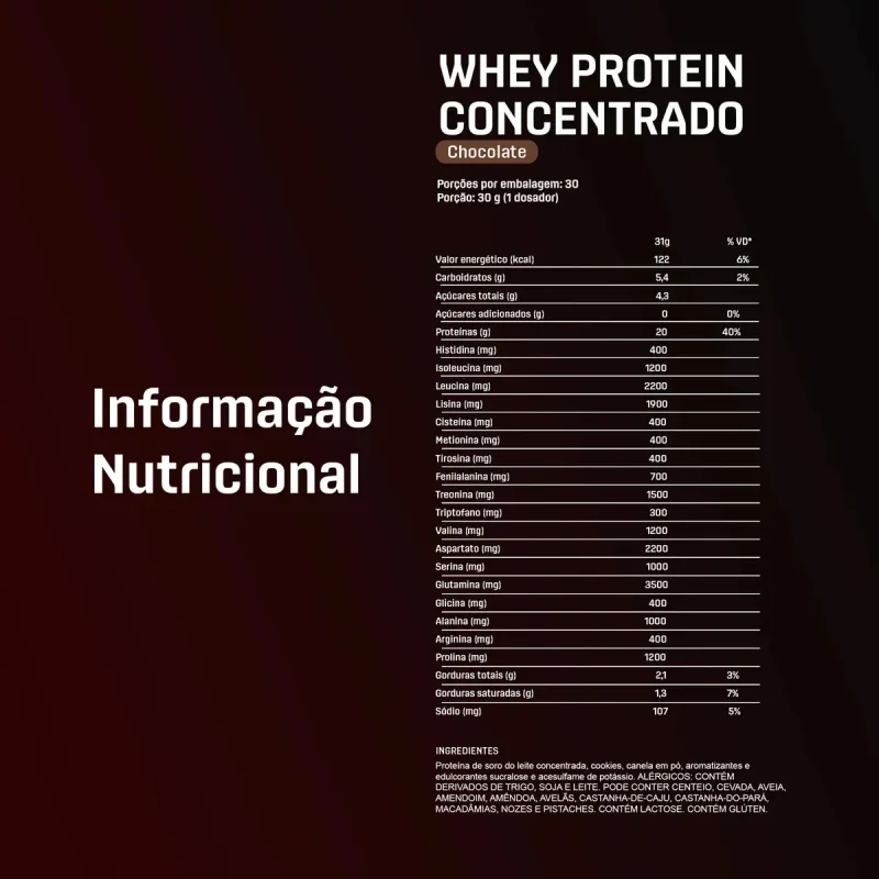 Whey Protein Concentrado Dux Nutrition 900g Chocolate