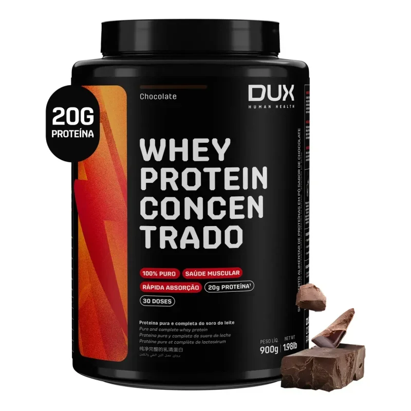 Whey Protein Concentrado Dux Nutrition 900g Chocolate