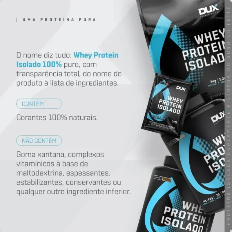 Whey Protein Isolado Dux 900g Chocolate Branco